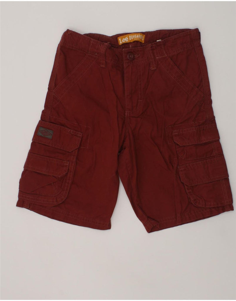 LEE Boys Cargo Shorts 7-8 Years W23  Burgundy Cotton | Vintage Lee | Thrift | Second-Hand Lee | Used Clothing | Messina Hembry 