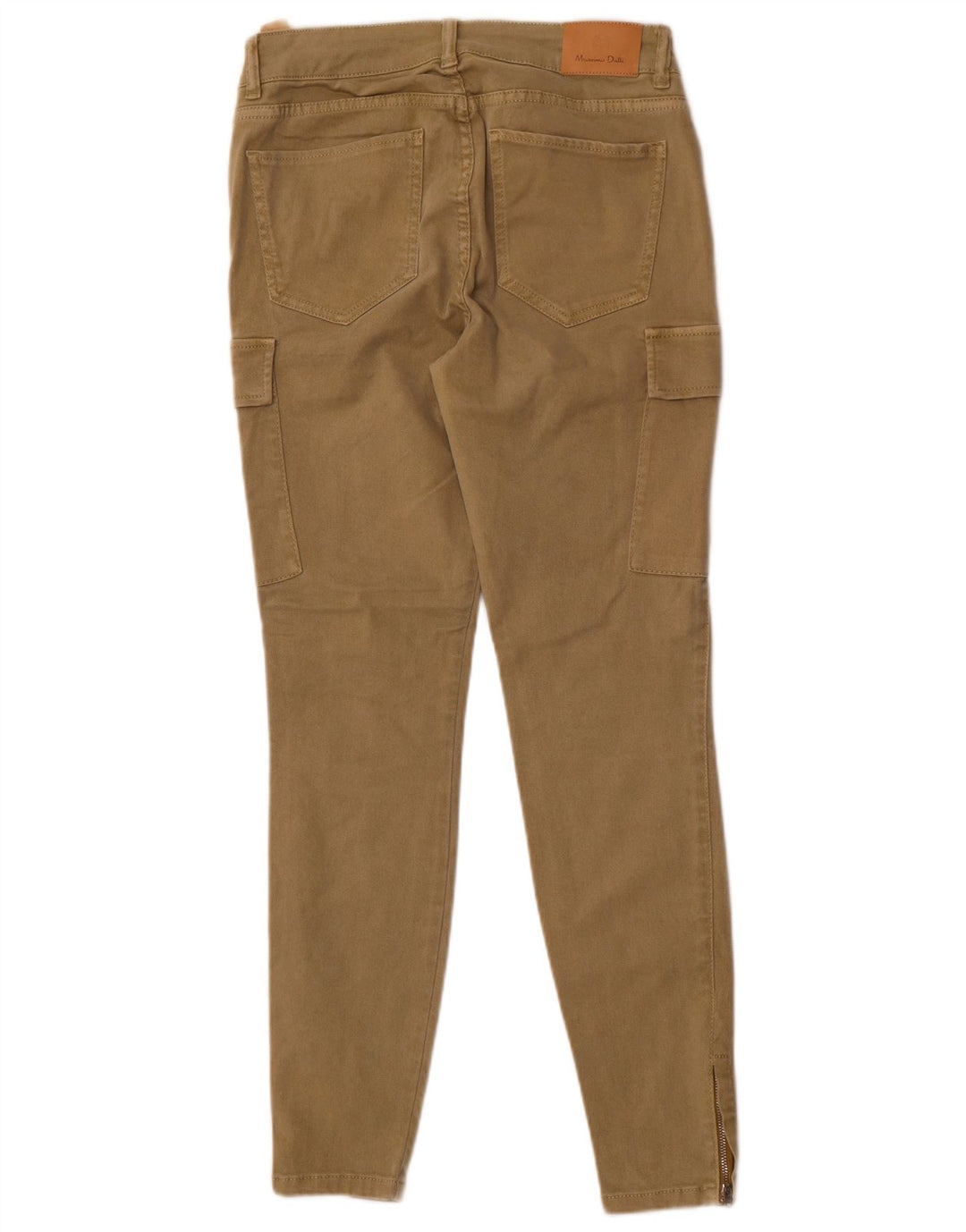 Massimo Dutti Womens Skinny Cargo Trousers EU 40 Medium W30 L29 Khaki