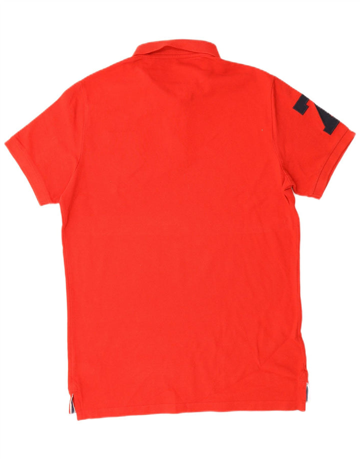 SUPERDRY Mens Graphic Polo Shirt Large Red Cotton