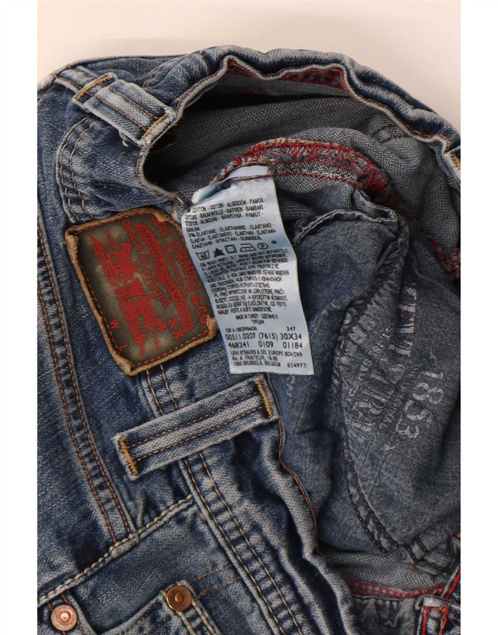 Levi's Womens 511 Distressed Slim Jeans W30 L29 Blue Cotton