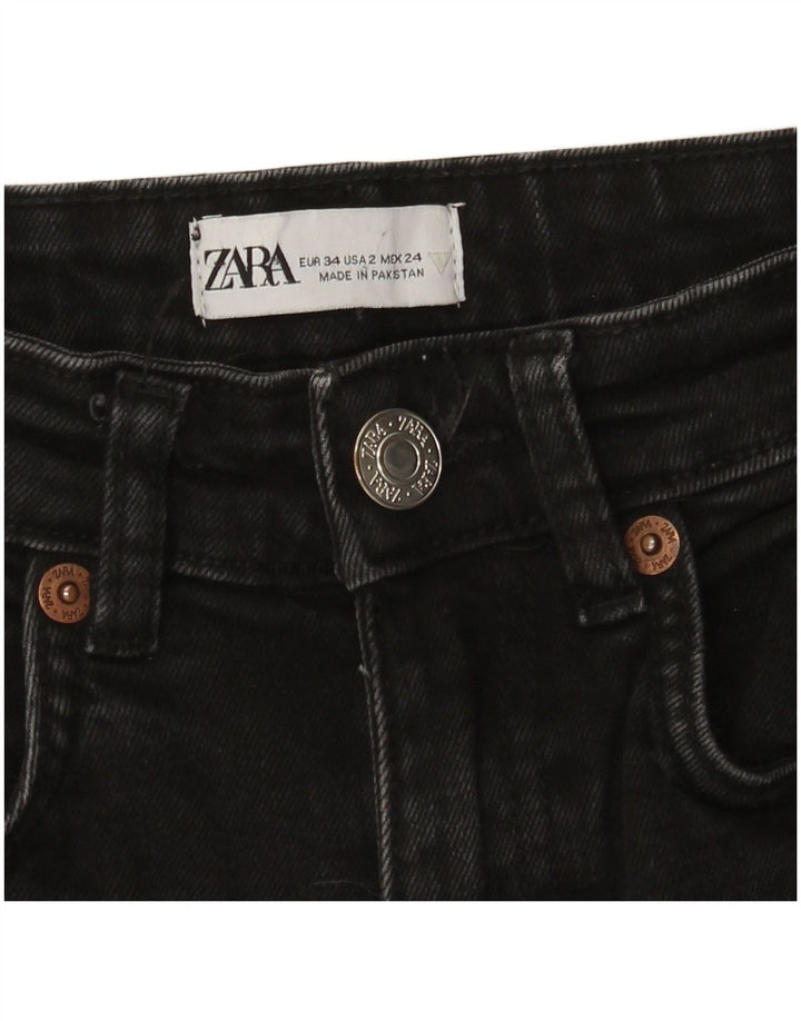 Zara Womens Bootcut Jeans EU 34 2XS W24 L26 Black