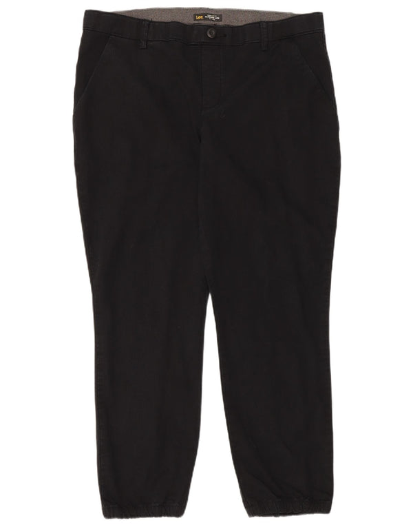Lee Mens Mid Rise Regular Tapered Chino Trousers US 16 2XL W38 L28 Black