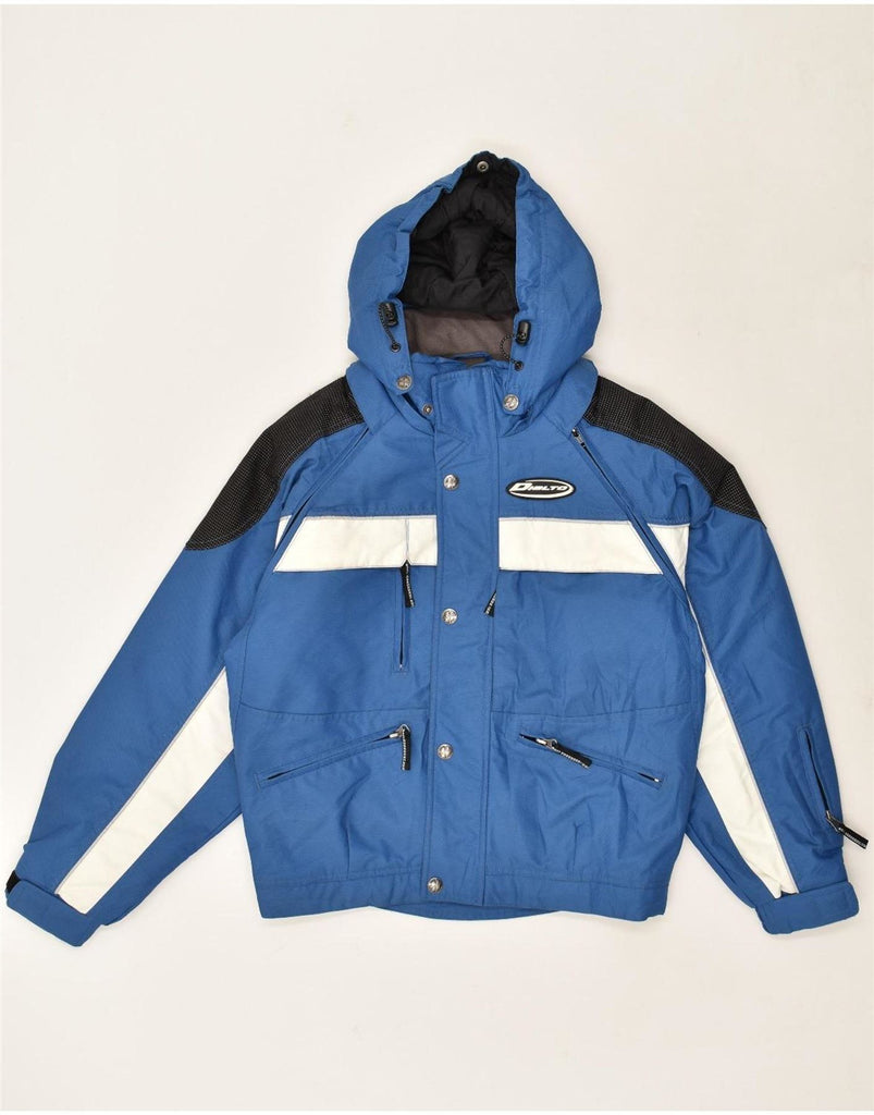 DIALTO Boys Hooded Ski Jacket 13-14 Years Blue Colourblock Nylon | Vintage Dialto | Thrift | Second-Hand Dialto | Used Clothing | Messina Hembry 