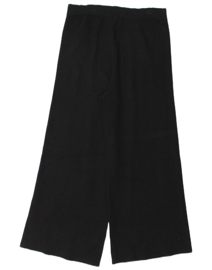 Massimo Dutti Womens Wide Leg Cropped Trousers Small W28 L25 Black