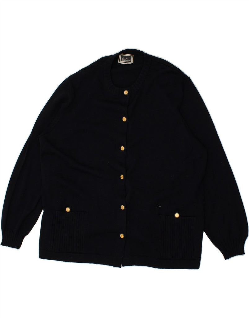 LUISA SPAGNOLI Womens Cardigan Sweater UK 16 Large Navy Blue | Vintage Luisa Spagnoli | Thrift | Second-Hand Luisa Spagnoli | Used Clothing | Messina Hembry 