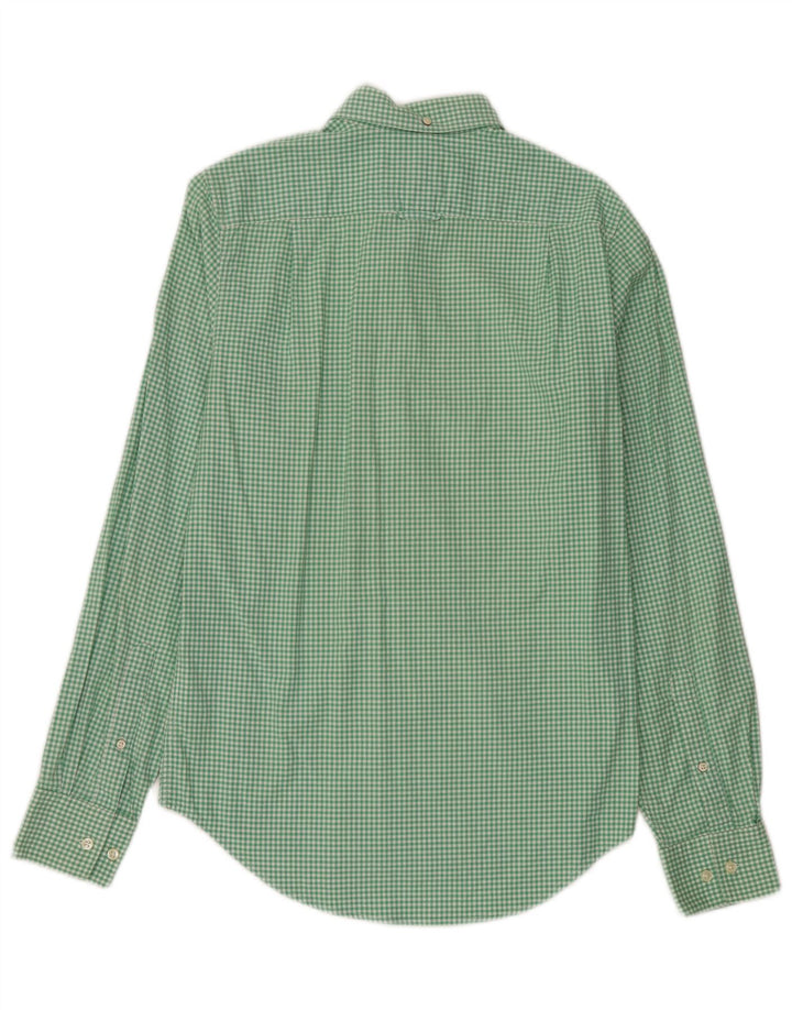 Gant Mens Shirt Small Green Check Cotton