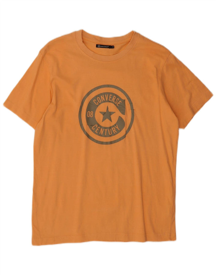 Converse Mens Graphic T-Shirt Top Medium Orange Cotton