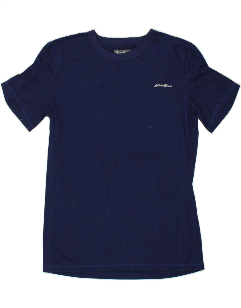 EDDIE BAUER Girls T-Shirt Top 14-15 Years Large  Navy Blue Polyester Vintage Eddie Bauer and Second-Hand Eddie Bauer from Messina Hembry 