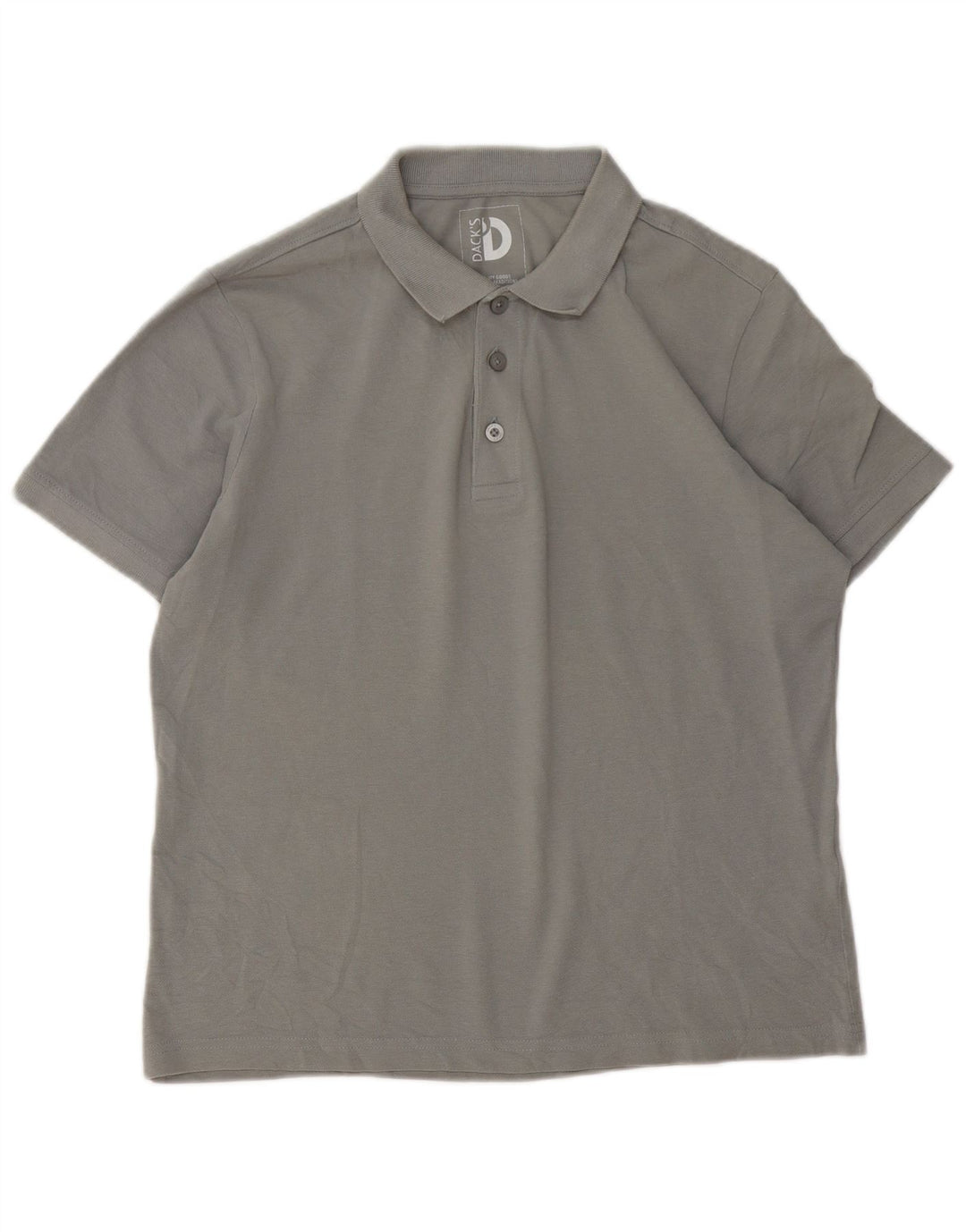 DACK'S Mens Polo Shirt Medium Grey Cotton