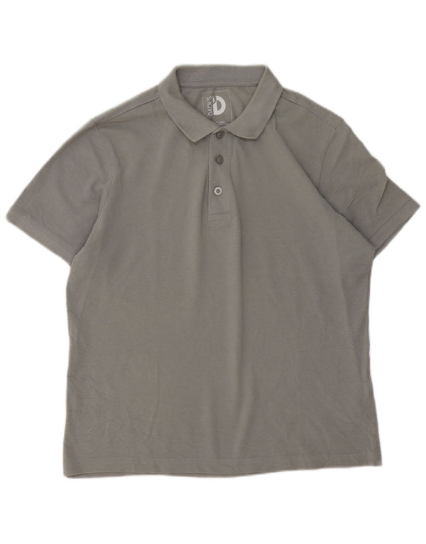 DACK'S Mens Polo Shirt Medium Grey Cotton