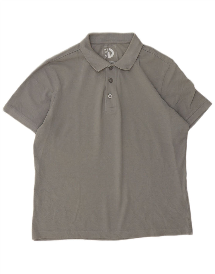 DACK'S Mens Polo Shirt Medium Grey Cotton