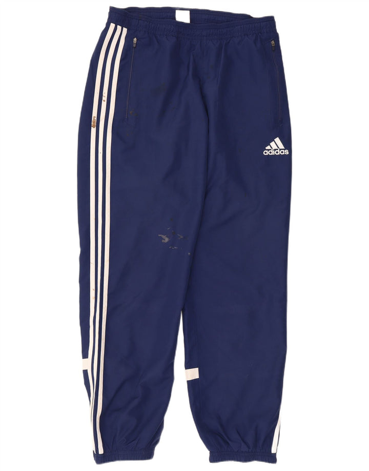 Adidas Mens Tracksuit Trousers Joggers Medium  Navy Blue Polyester