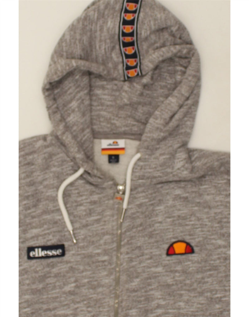 ELLESSE Mens Zip Hoodie Sweater Small Grey Pinstripe Cotton | Vintage Ellesse | Thrift | Second-Hand Ellesse | Used Clothing | Messina Hembry 