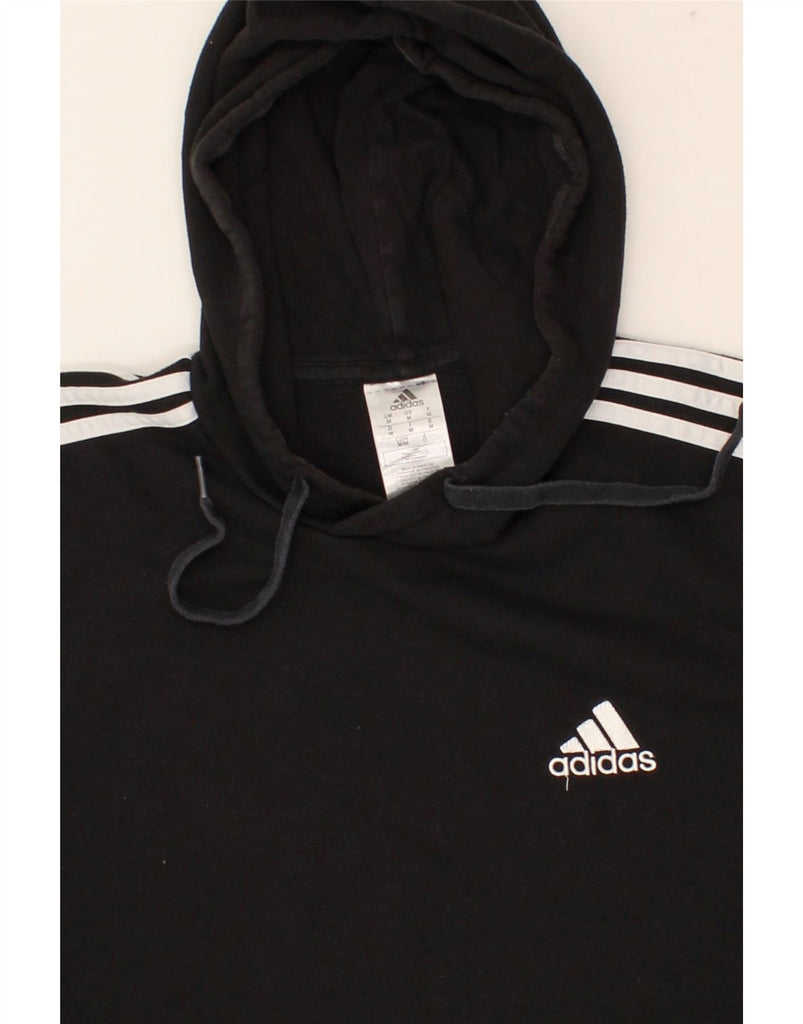 ADIDAS Mens Hoodie Jumper Medium Black Cotton | Vintage Adidas | Thrift | Second-Hand Adidas | Used Clothing | Messina Hembry 