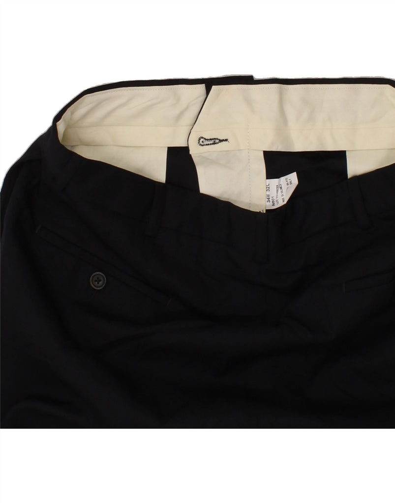 NAUTICA Mens Straight Suit Trousers W34 L32 Navy Blue Polyester Vintage Nautica and Second-Hand Nautica from Messina Hembry 