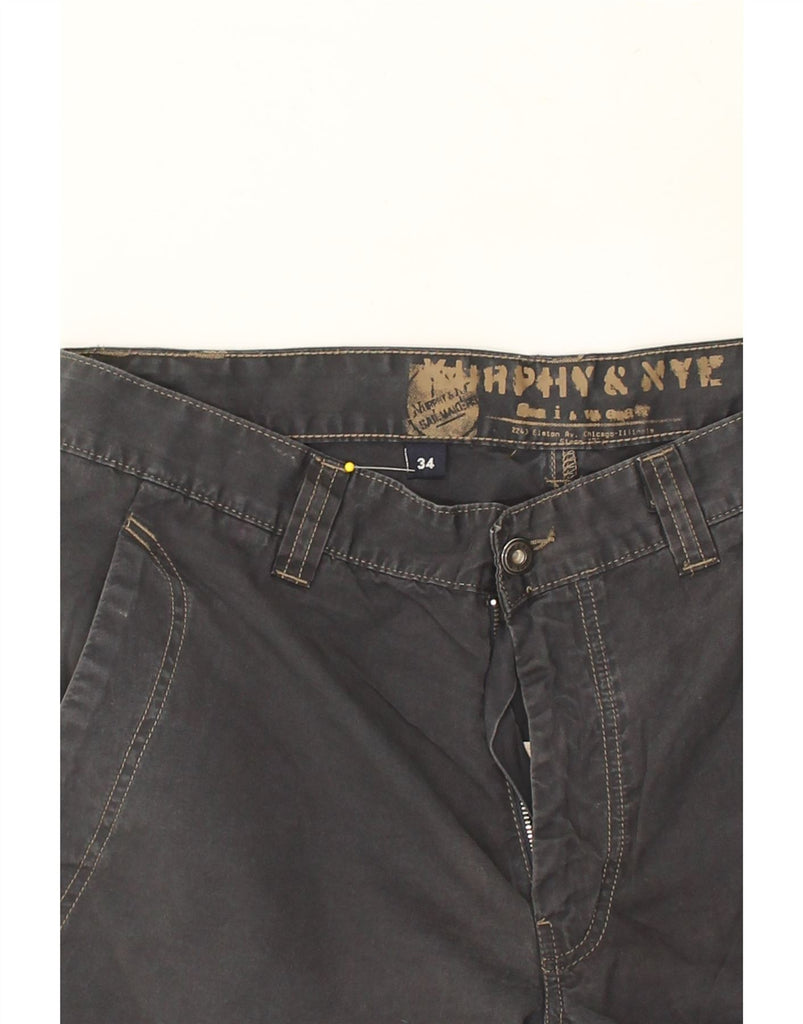 MURPHY & NYE Mens Casual Shorts W34 Large Grey Cotton | Vintage Murphy & Nye | Thrift | Second-Hand Murphy & Nye | Used Clothing | Messina Hembry 