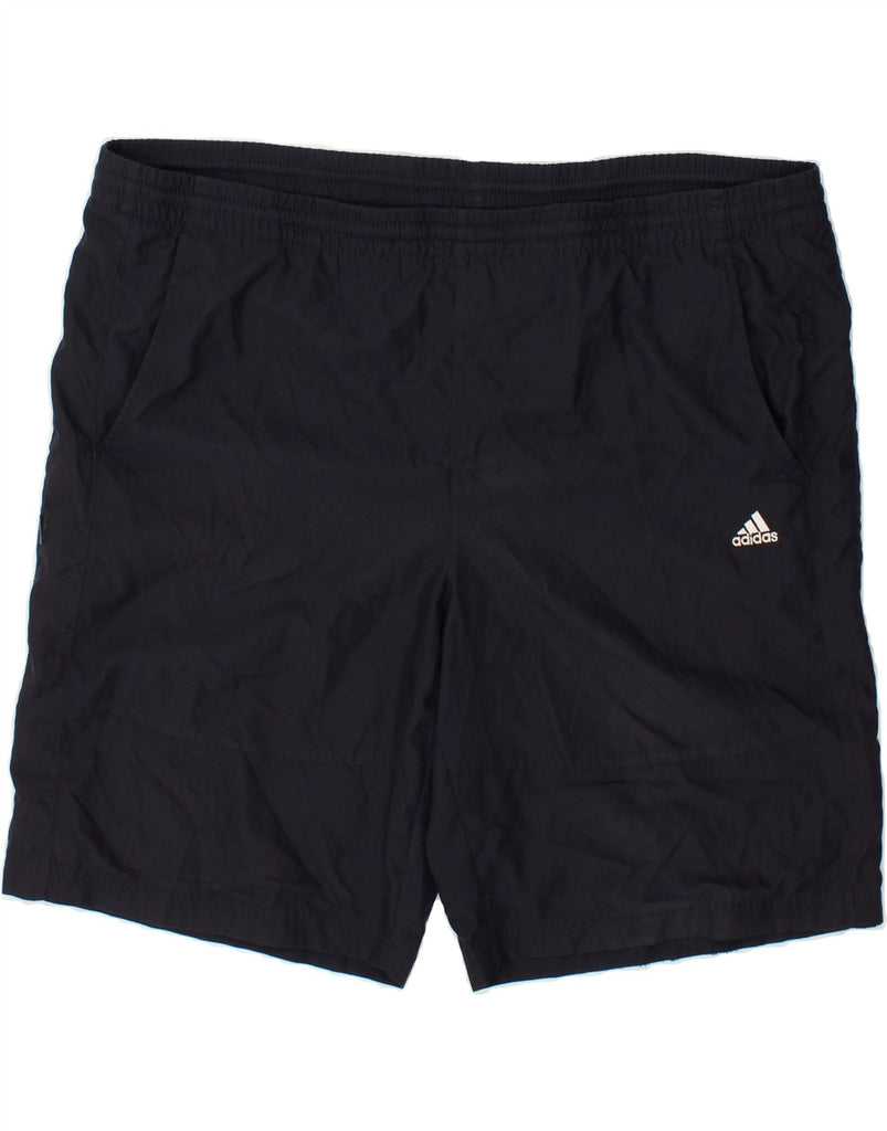 ADIDAS Mens Sport Shorts XL Navy Blue Polyester | Vintage Adidas | Thrift | Second-Hand Adidas | Used Clothing | Messina Hembry 