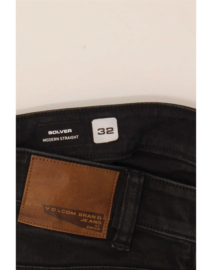 Volcom Mens Solver Straight Jeans W32 L30 Black Cotton