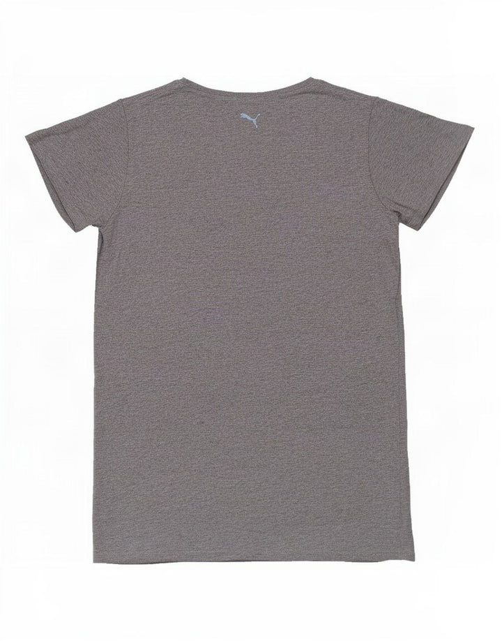Puma Womens Graphic T-Shirt Top UK 12 Medium Grey