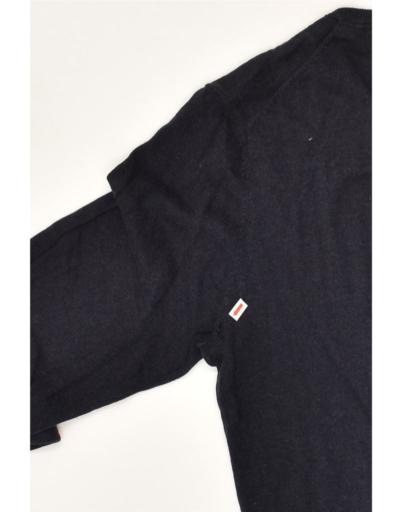 TOMMY HILFIGER Mens V-Neck Jumper Sweater Large Navy Blue Cotton | Vintage Tommy Hilfiger | Thrift | Second-Hand Tommy Hilfiger | Used Clothing | Messina Hembry 