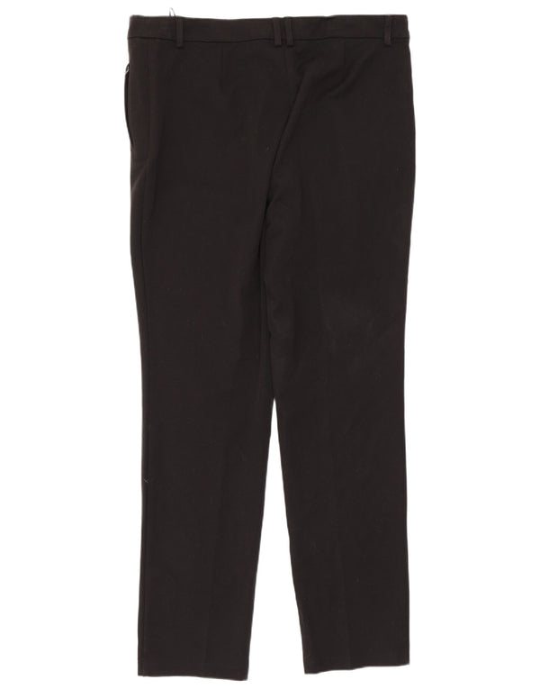 Marks & Spencer Womens Straight Casual Trousers UK 16 Large W32 L30 Black