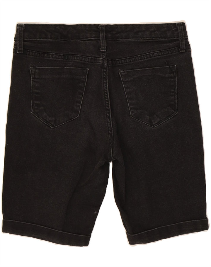 MOSSIMO Womens Mid Rise Denim Shorts US 6 Medium W28  Black Cotton Vintage Mossimo and Second-Hand Mossimo from Messina Hembry 