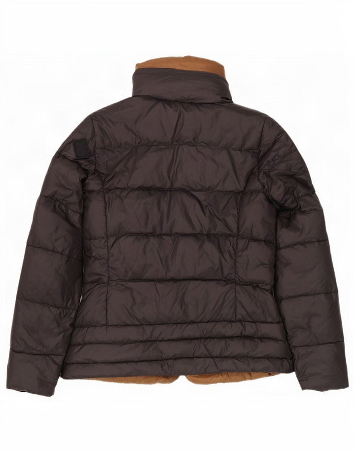 Blauer Womens Hooded Padded Jacket UK 12 Medium Black Polyamide