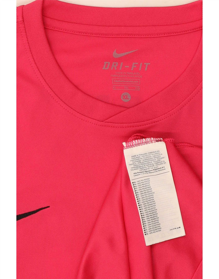 Nike Mens Dri Fit Graphic T-Shirt Top XL Pink Polyester