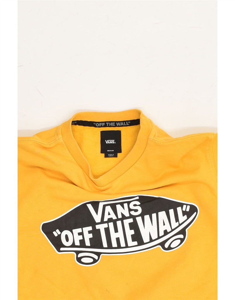 VANS Girls Graphic Sweatshirt Jumper 12-13 Years Medium Yellow Cotton | Vintage Vans | Thrift | Second-Hand Vans | Used Clothing | Messina Hembry 