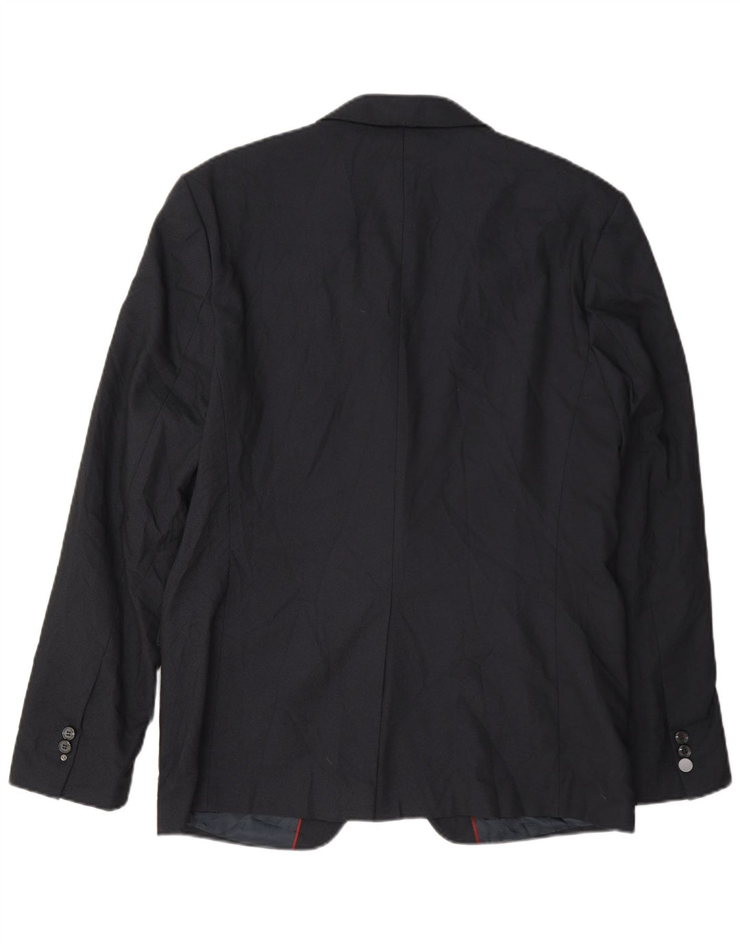 Zara Mens 2 Button Blazer Jacket EU 52 Large Navy Blue