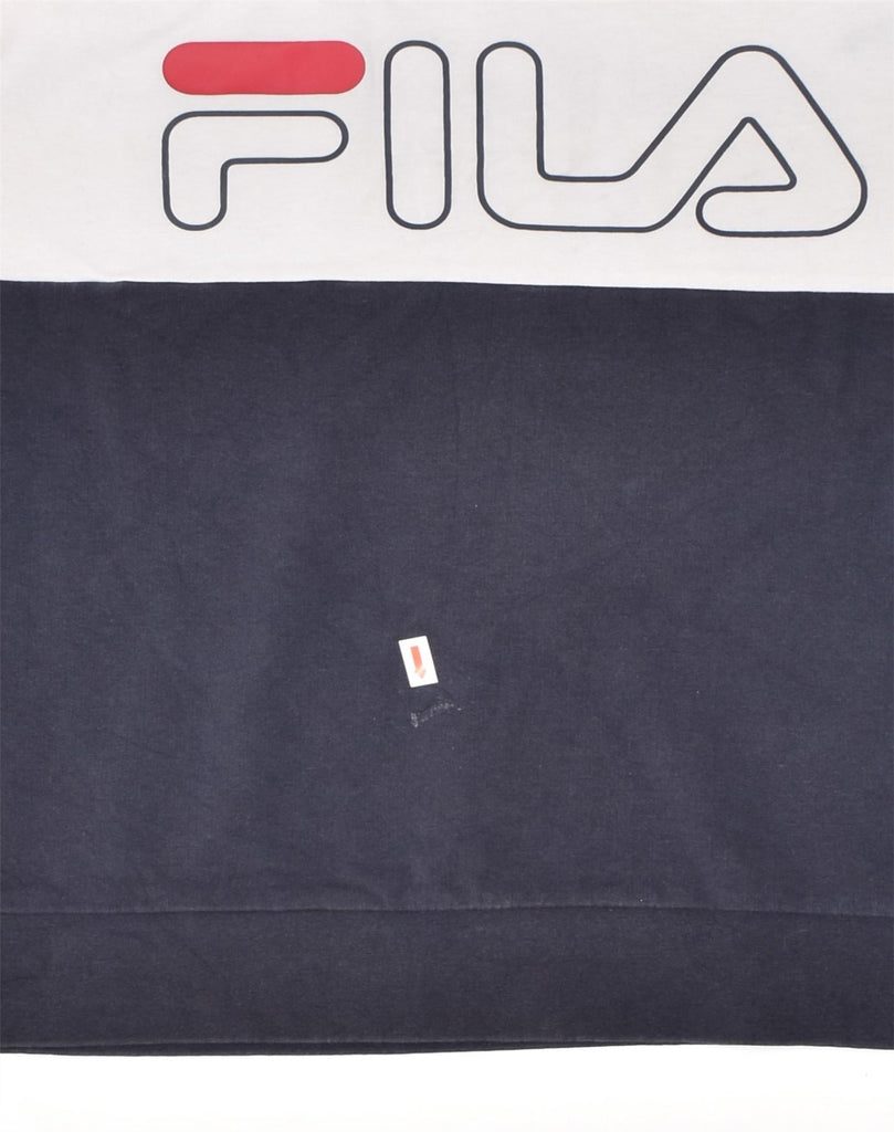 FILA Mens Graphic Sweatshirt Jumper Large Multicoloured Colourblock | Vintage Fila | Thrift | Second-Hand Fila | Used Clothing | Messina Hembry 