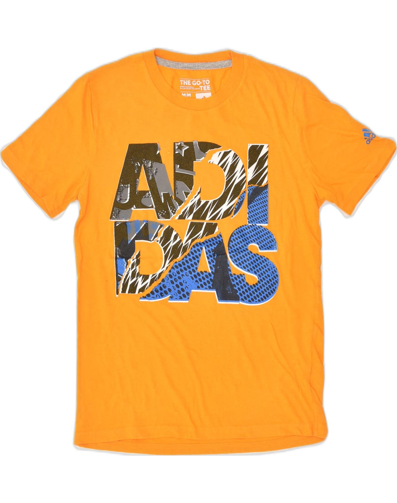 ADIDAS Boys Graphic T-Shirt Top 10-11 Years Medium  Yellow Cotton | Vintage Adidas | Thrift | Second-Hand Adidas | Used Clothing | Messina Hembry 