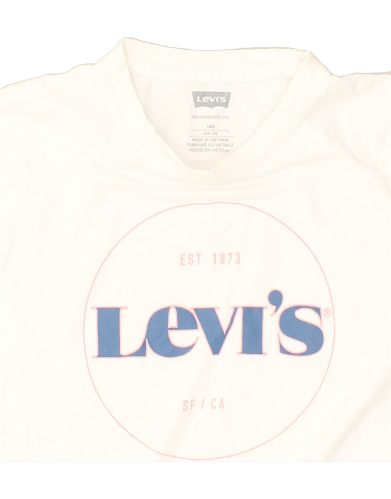 LEVI'S Boys Graphic T-Shirt Top 13-14 Years White Cotton | Vintage Levi's | Thrift | Second-Hand Levi's | Used Clothing | Messina Hembry 