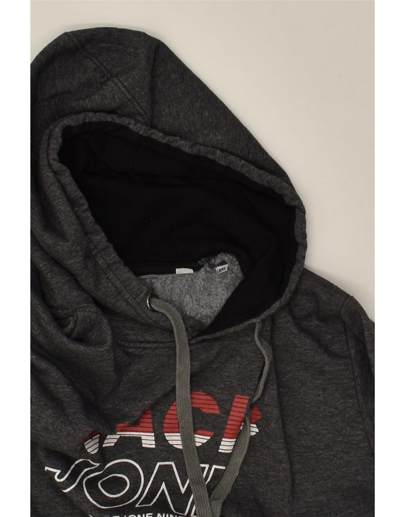 JACK & JONES Mens Graphic Hoodie Jumper 2XL Grey Cotton | Vintage Jack & Jones | Thrift | Second-Hand Jack & Jones | Used Clothing | Messina Hembry 