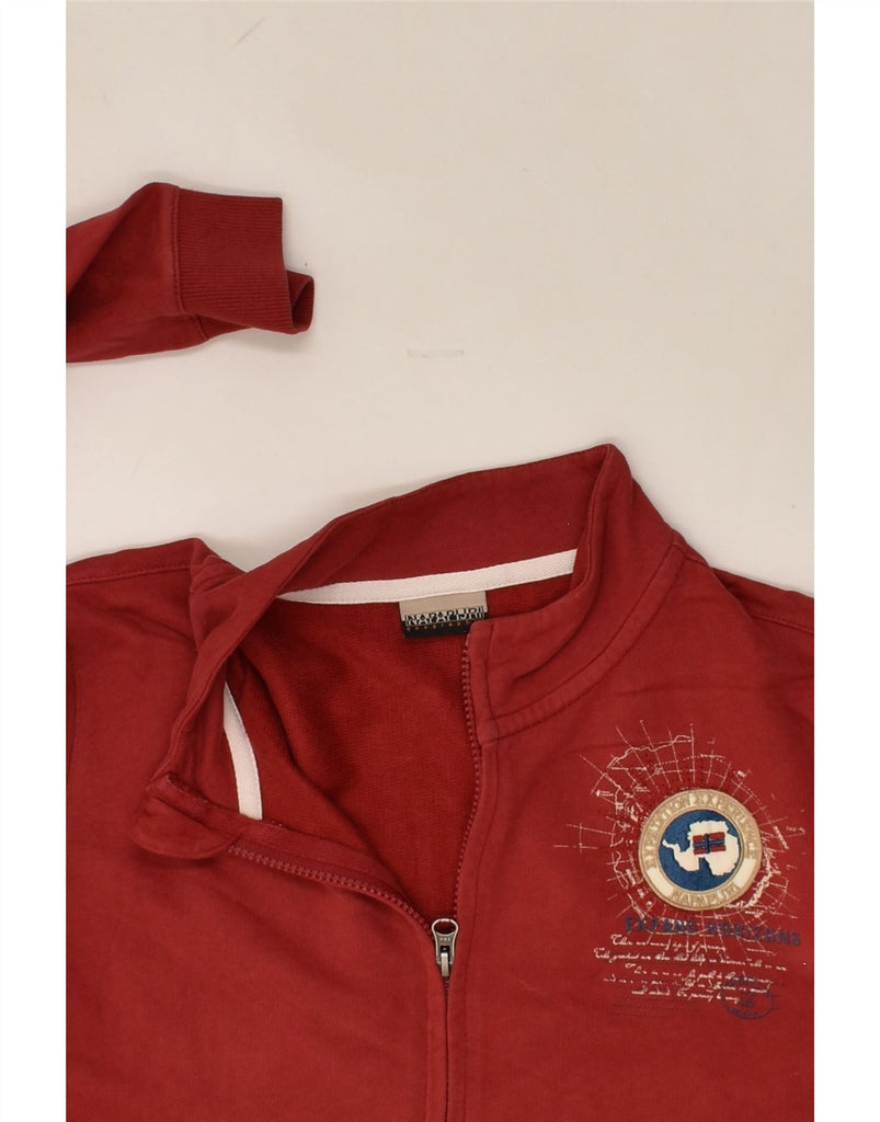 NAPAPIJRI Boys Tracksuit Top Jacket 13-14 Years Red Cotton | Vintage Napapijri | Thrift | Second-Hand Napapijri | Used Clothing | Messina Hembry 