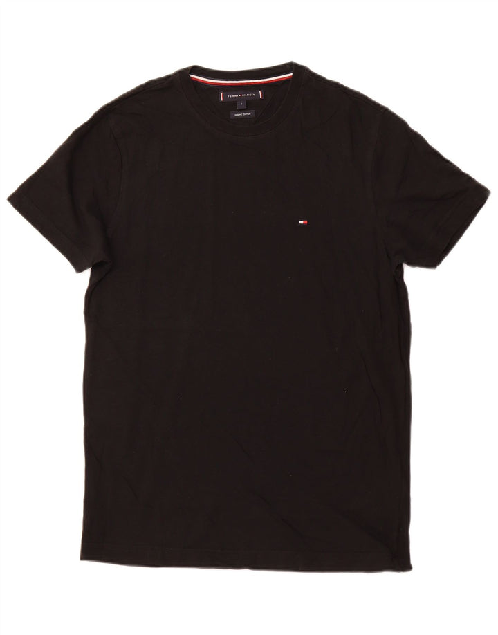 TOMMY HILFIGER Mens T-Shirt Top Small Black Cotton