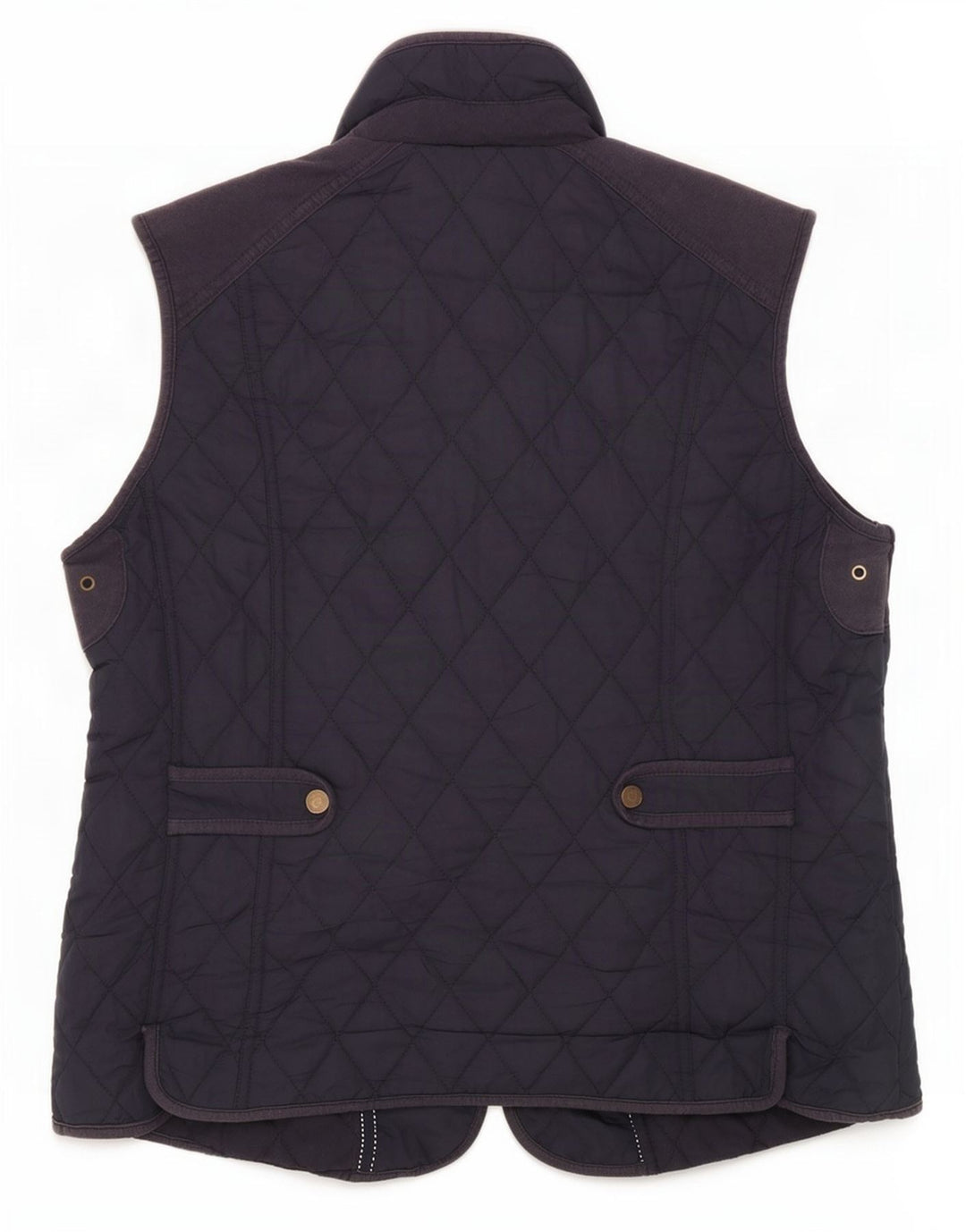 John Lewis Womens Quilted Gilet UK 16 Large Navy Blue Polyester