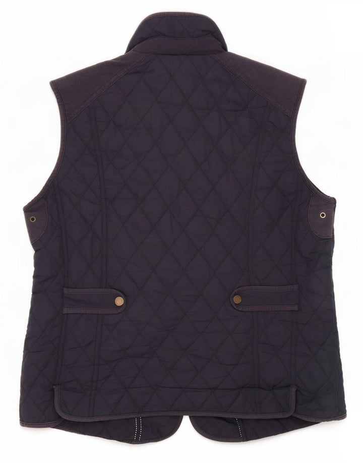 John Lewis Womens Quilted Gilet UK 16 Large Navy Blue Polyester