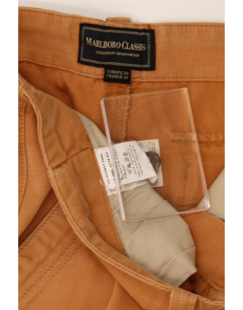 MARLBORO CLASSICS Mens Straight Chino Trousers EU 50 Large W34 L34 Orange Vintage Marlboro Classics and Second-Hand Marlboro Classics from Messina Hembry 