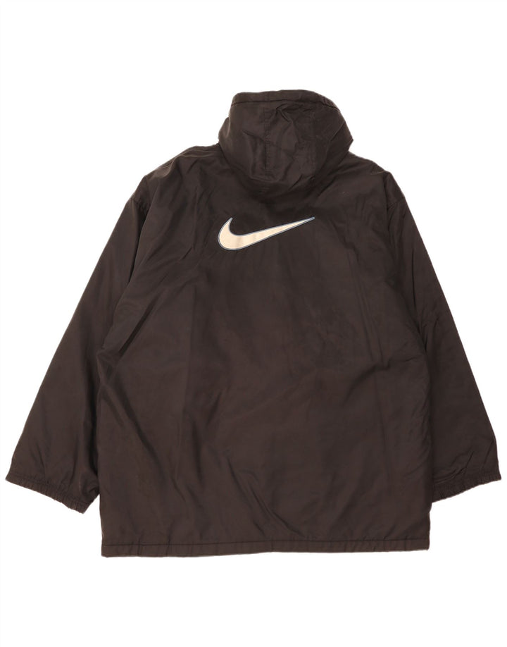 Nike Mens Graphic Hooded Windbreaker Jacket UK 42/44 Large Black Polyester