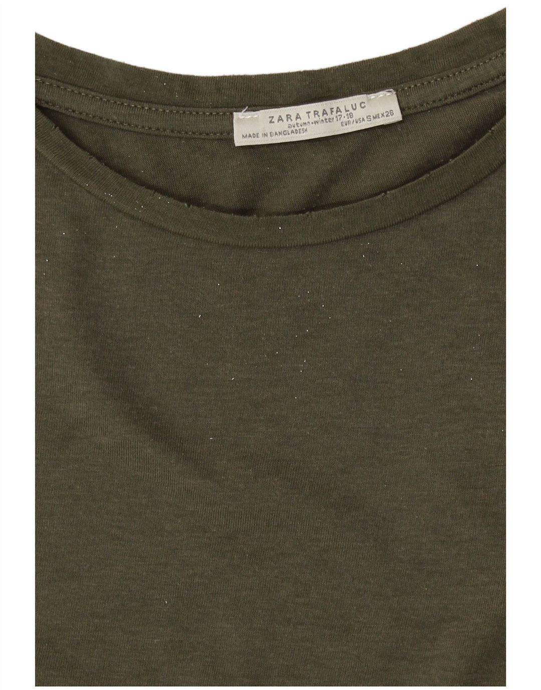 Zara Womens Oversized T-Shirt Top UK 10 Small Khaki