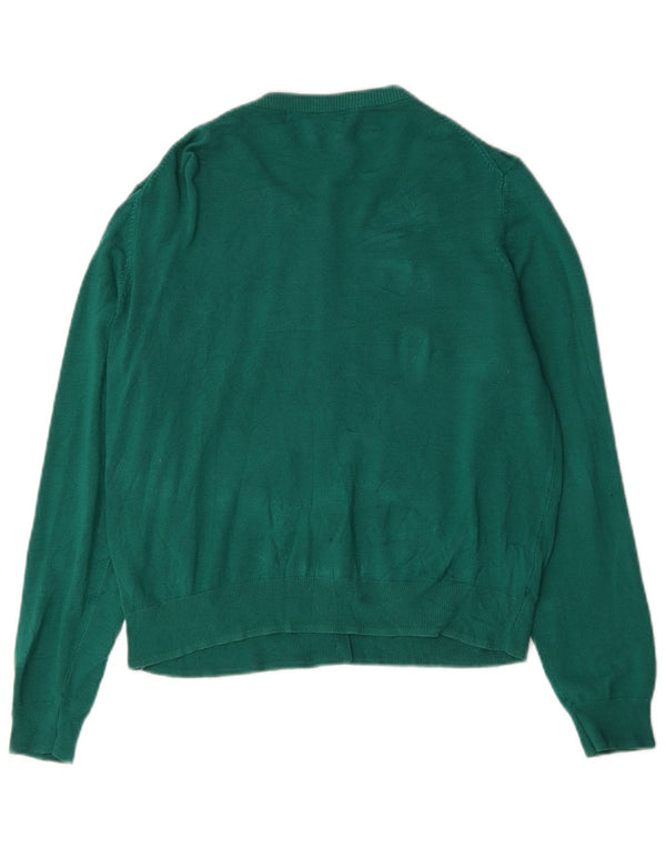Marks & Spencer Womens Cardigan Sweater UK 16 Large Green Viscose
