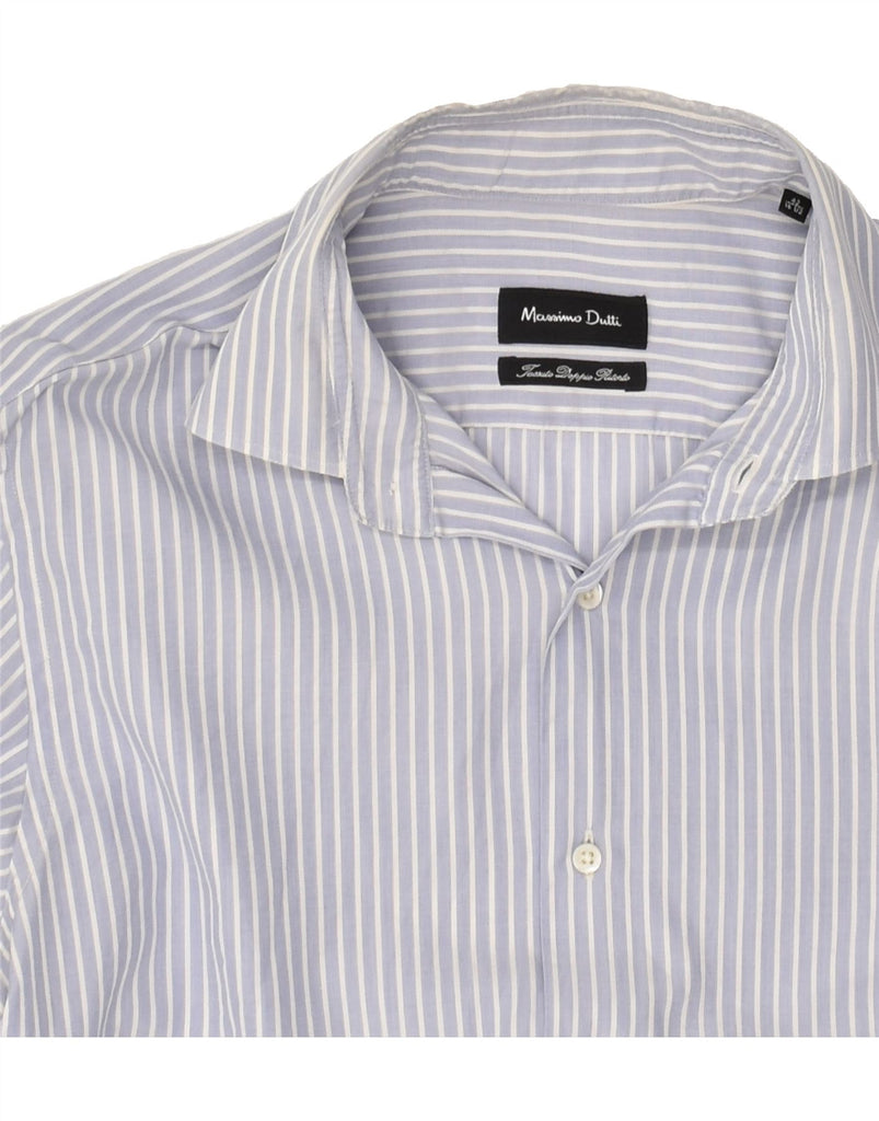 MASSIMO DUTTI Mens Shirt Size 42 16 1/2 Large Blue Pinstripe | Vintage Massimo Dutti | Thrift | Second-Hand Massimo Dutti | Used Clothing | Messina Hembry 