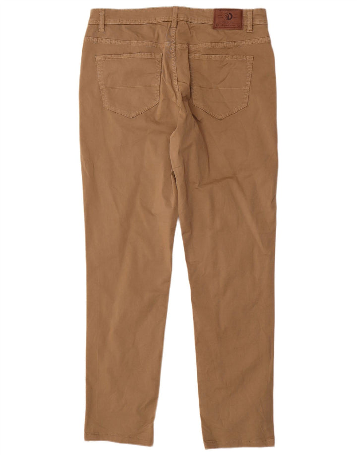 Dack's Mens Slim Casual Trousers IT 48 Medium W34 L31 Brown Cotton