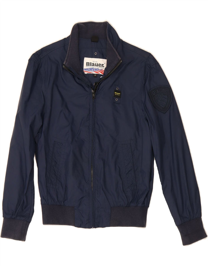 BLAUER Boys Bomber Jacket 11-12 Years Navy Blue Vintage Blauer and Second-Hand Blauer from Messina Hembry 