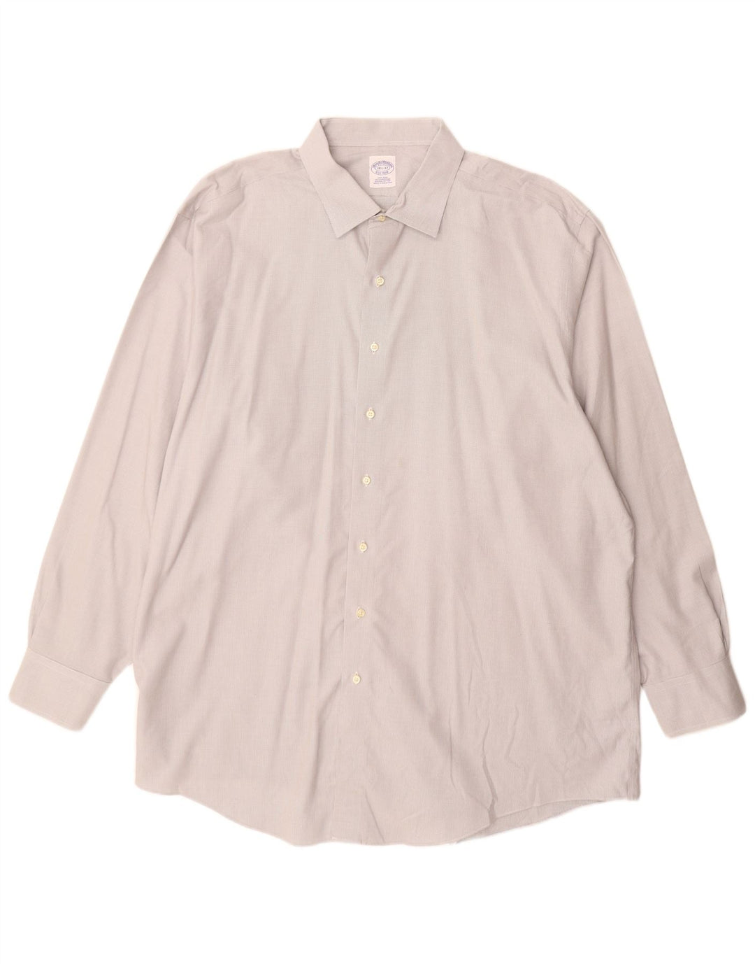 Brooks Brothers Mens Shirt Size 18 1/2 2XL Grey Cotton