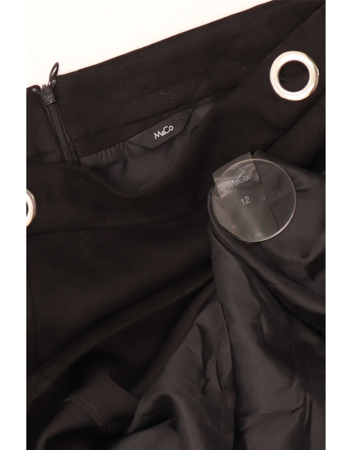 M&Co Womens Mini Skirt UK 12 Medium W32 Black Polyester