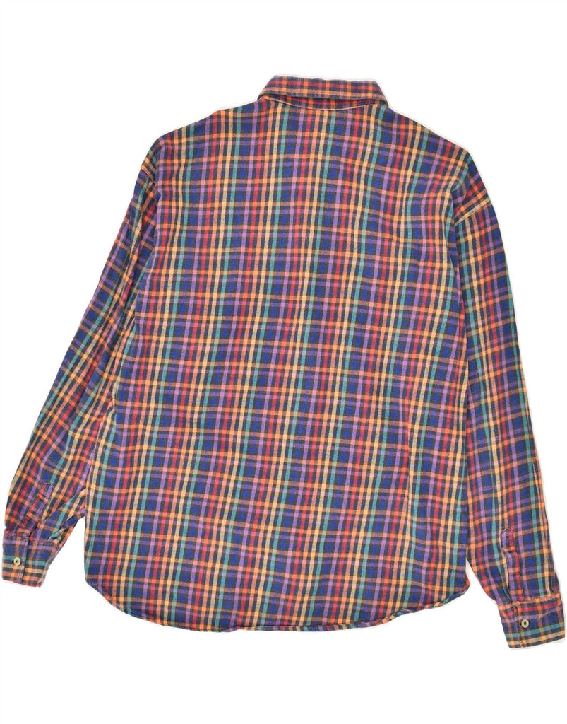 FILA Mens Flannel Shirt Size 46 2XL Multicoloured Check Cotton | Vintage Fila | Thrift | Second-Hand Fila | Used Clothing | Messina Hembry 