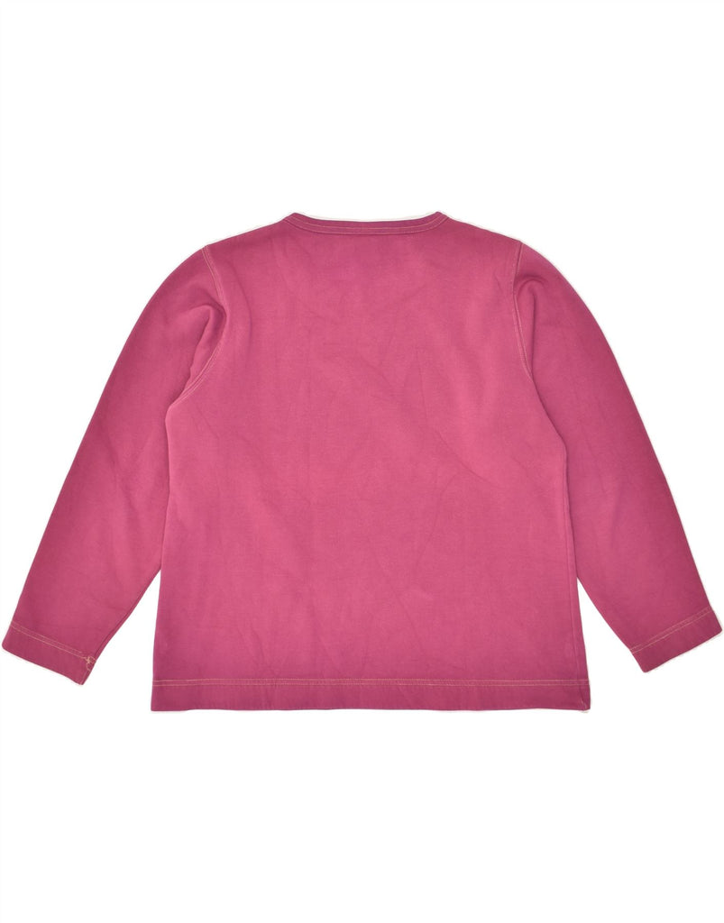 ADIDAS Womens Sweatshirt Jumper UK 14 Large Pink Cotton Vintage Adidas and Second-Hand Adidas from Messina Hembry 