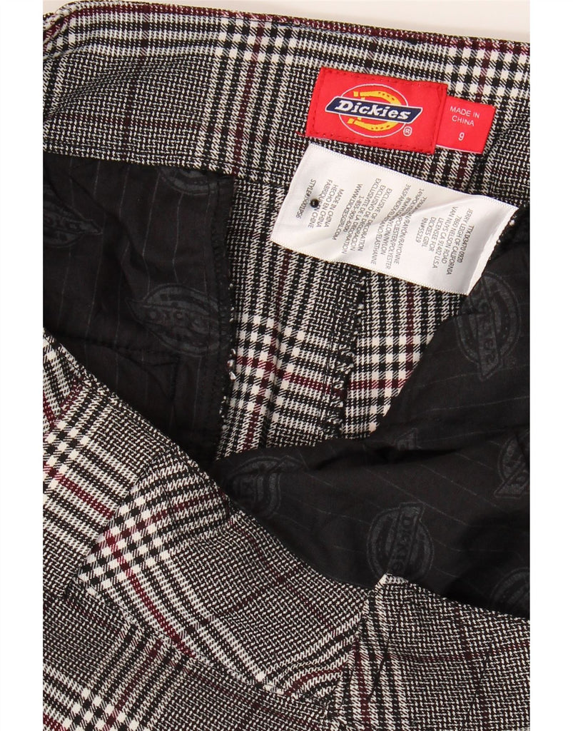 DICKIES Womens High Waist Cropped Trousers US 9 Large W32 L24 Grey Check Vintage Dickies and Second-Hand Dickies from Messina Hembry 